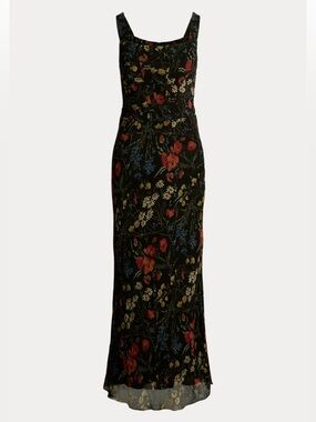 Ralph Lauren NWOT Floral Corset Chiffon Maxi Dress Size 4